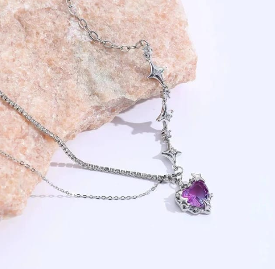 Ocean heart cut diamond necklace