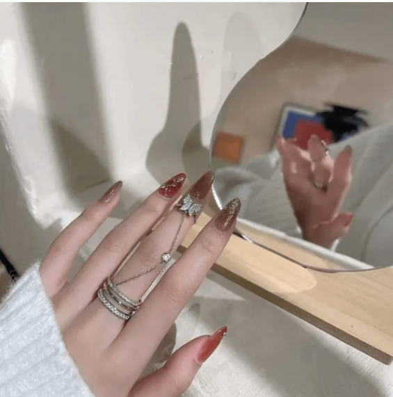 Butterfly charm ring