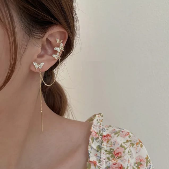 Gold plated ear cuffs