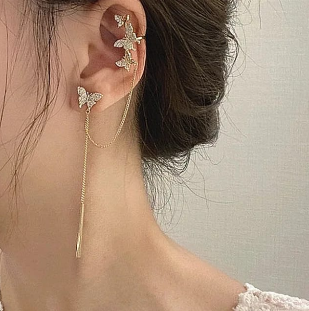 Gold plated ear cuffs