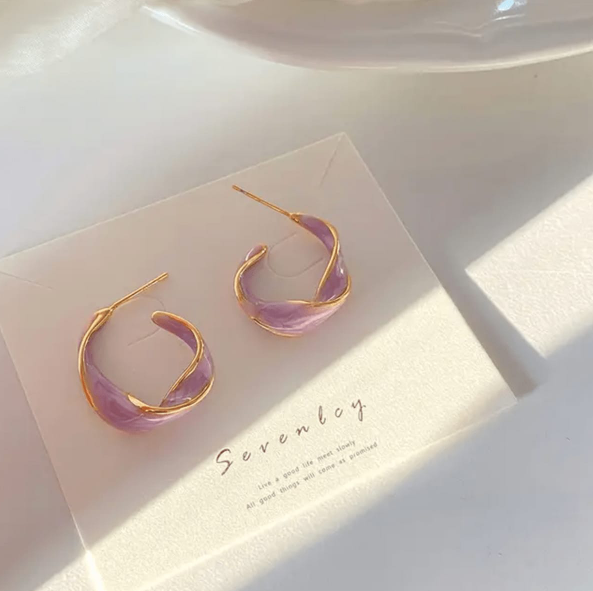 Lilac glow hoops