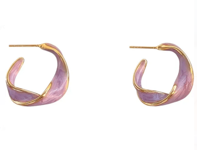 Lilac glow hoops